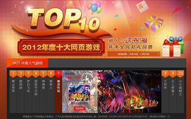 傳奇再現要玩 屠龍傳說 當選2012年度十大網頁游戲